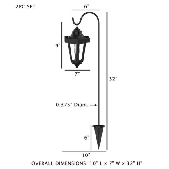 Solar-Powered Outdoor Lights - Set of 2 Weather Resistant Hanging LED Lights - Picture 2 of 16